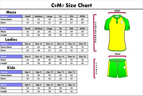 soccer jersey size guide